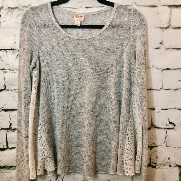 Mossimo | Grey and White Longsleeve Top - Picture 1 of 6